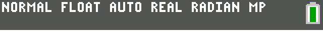 TI-84 status bar